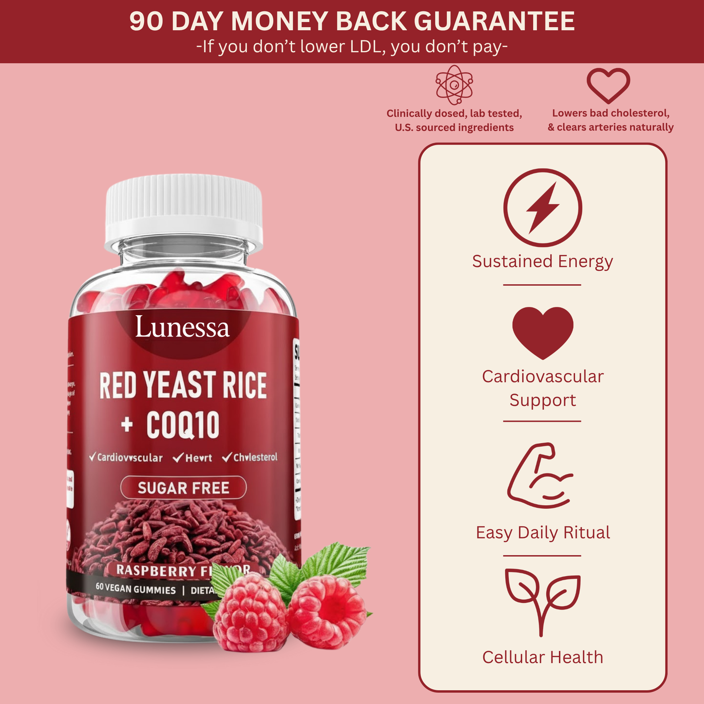 Lunessa® Red Yeast Rice + COQ10 Gummies